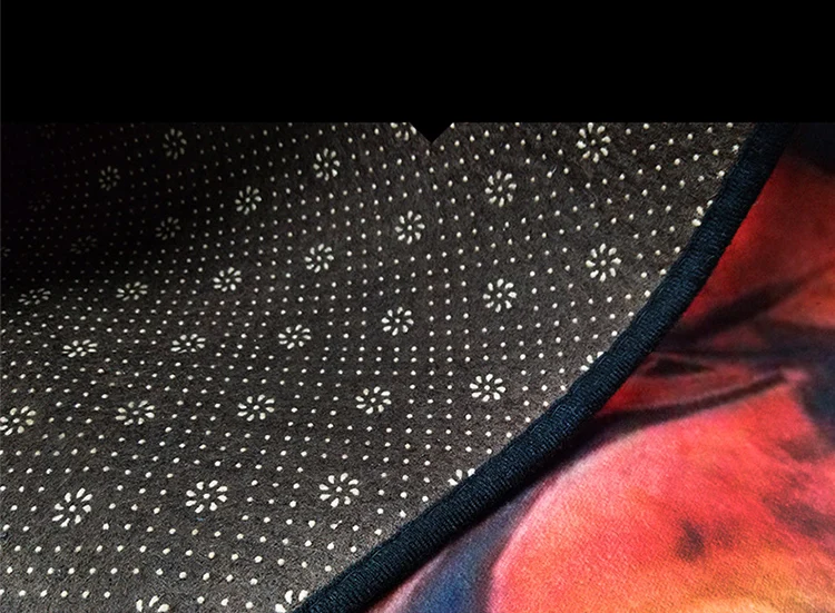 Bullfighter Cymbals Circle Drum Rug Black Carpet