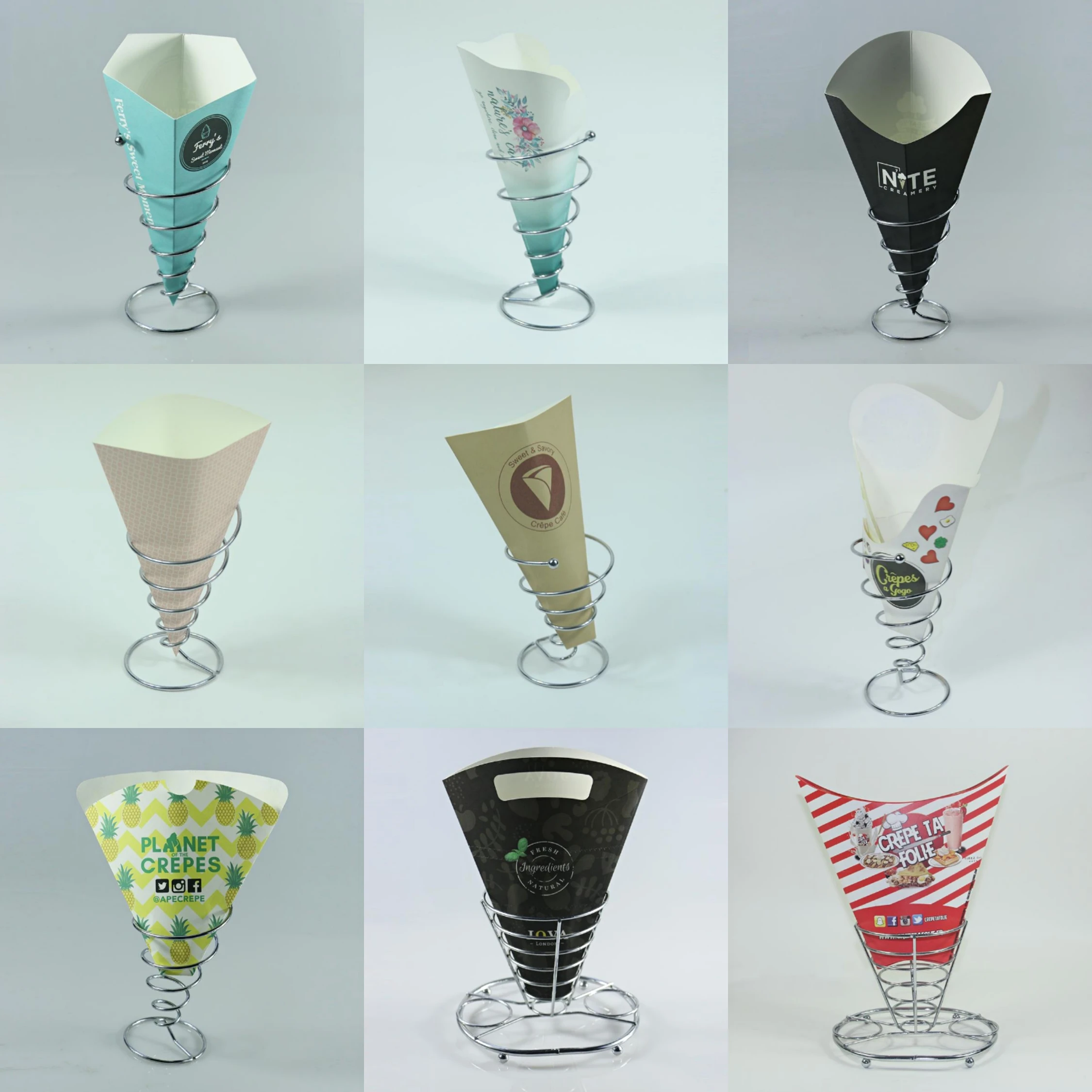 Lower Price French Fries Crepe Paper Cone/crepe Cone Holder Buy