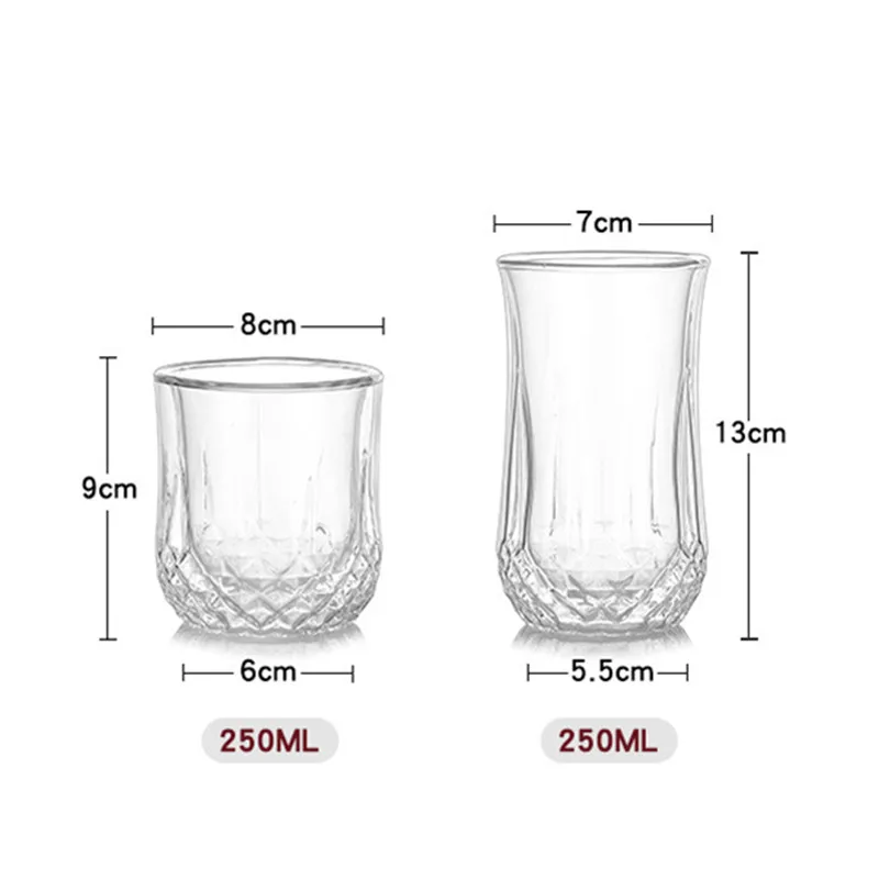 Hot Selling Lead-Free Crystal Double Old Fashioned Glass Whiskey Glass