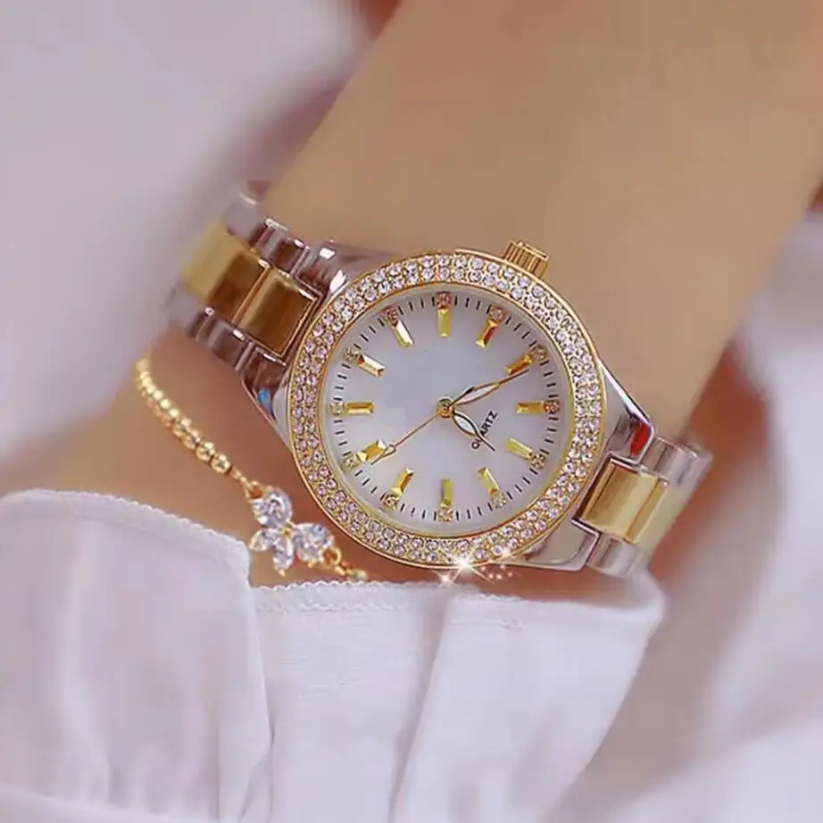 Ladies Gold and Silver Watch Bracelet Set - Women display picture 1