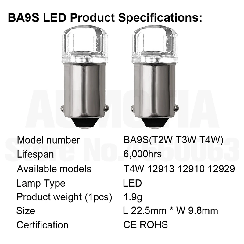 Ba9s T4w Led汽车灯泡t2w T3w H5w内饰汽车led牌照灯2 Led 2835 Smd Dc12v 12913 12910 12929  - Buy Ba9s T4w Led汽车灯泡t2w T3w H5w内饰汽车led牌照，板灯2 Led 2835 Smd Dc12v 12913  12910 12929，ba9s T4w Led汽车灯泡t2w T3w H5w内饰汽车led牌照灯2 Led 2835