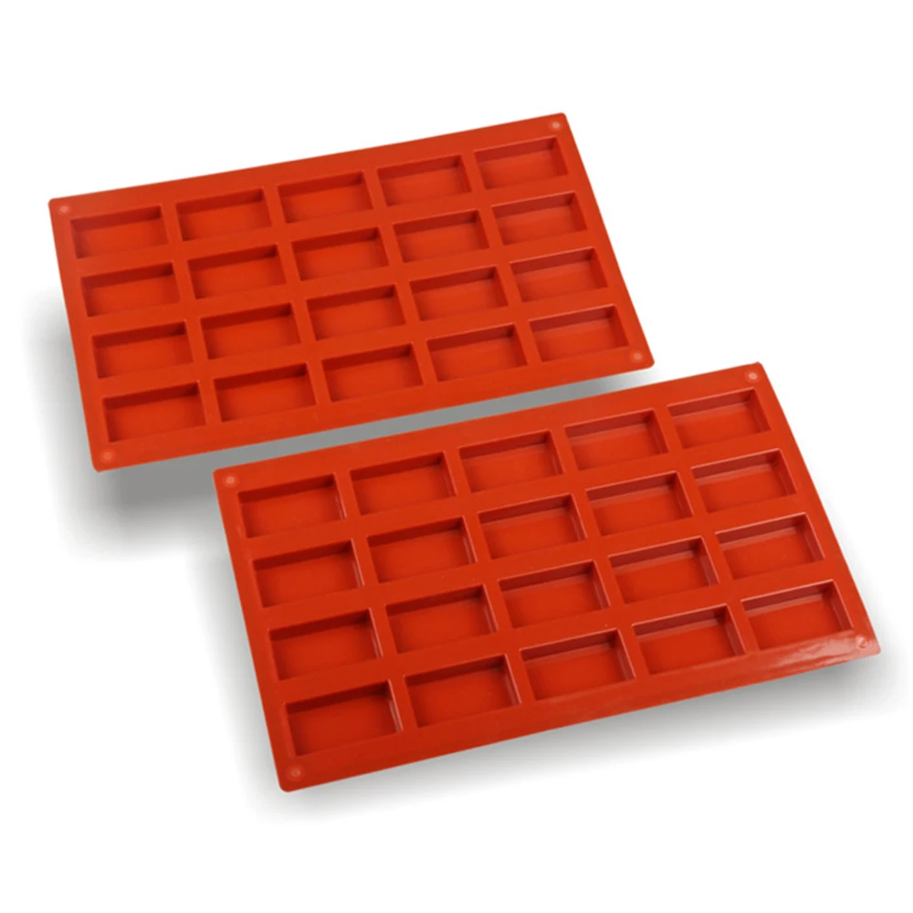 20 腔硅胶巧克力蛋糕模具/冰块托盘长方形形状肥皂