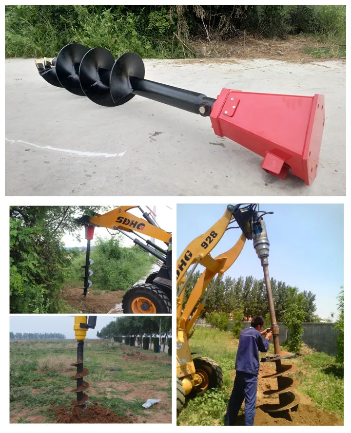 Earth Digging Rode Hole Digging Attachment Hydraulic Earth Auger - Buy Post Hole Digger ...