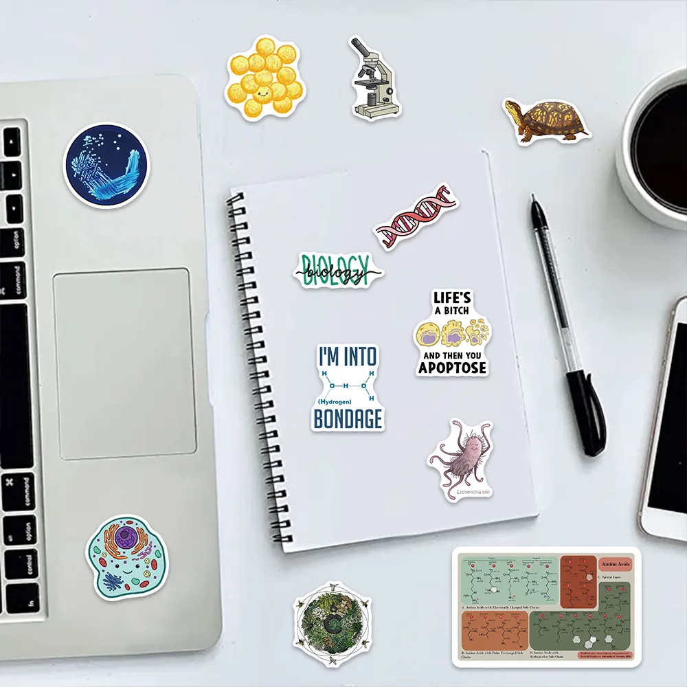 Cartoon Sticker Series-100 PCS Biology Laboratory Notebook DIY ...