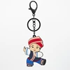 Popular unique rubber soft pvc key chain national minority keyring keychains