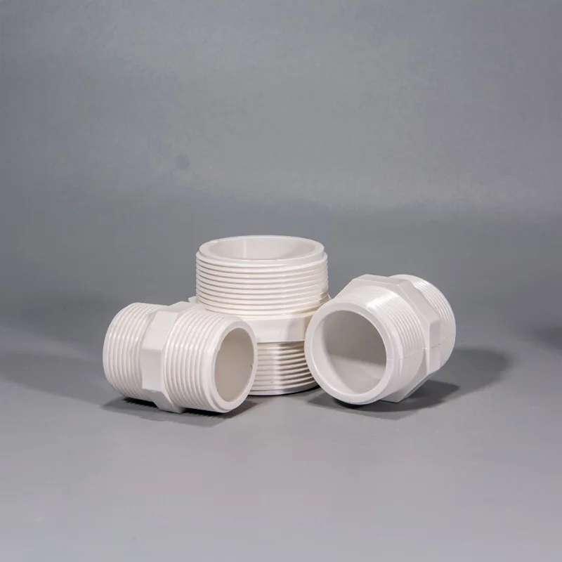 Plastic Pvc Fitting Double Male Thread Pipe Nipple 1/2''2'' Buy Pvc
