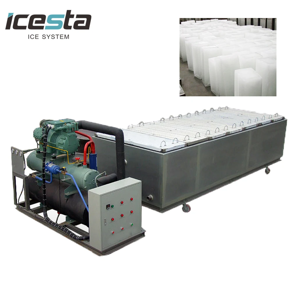 Containerized Block Ice Plant With Brine Cooling Block Ice Making