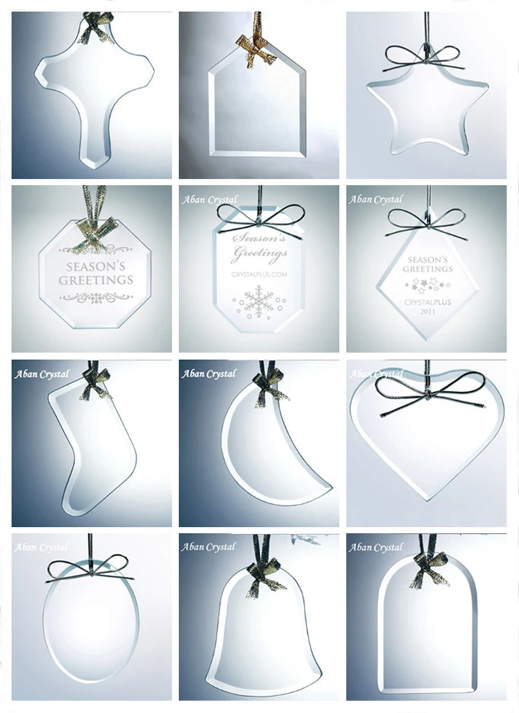 Wholesale Clear Glass Ornament Blanks Christmas Crystal Ornament Buy