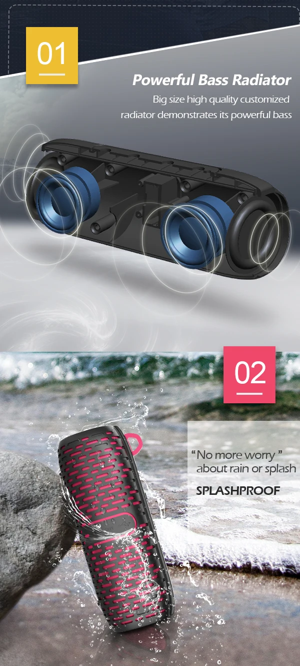 New style outdoor waterproof wireless bluetooth speaker - ANKUX.COM