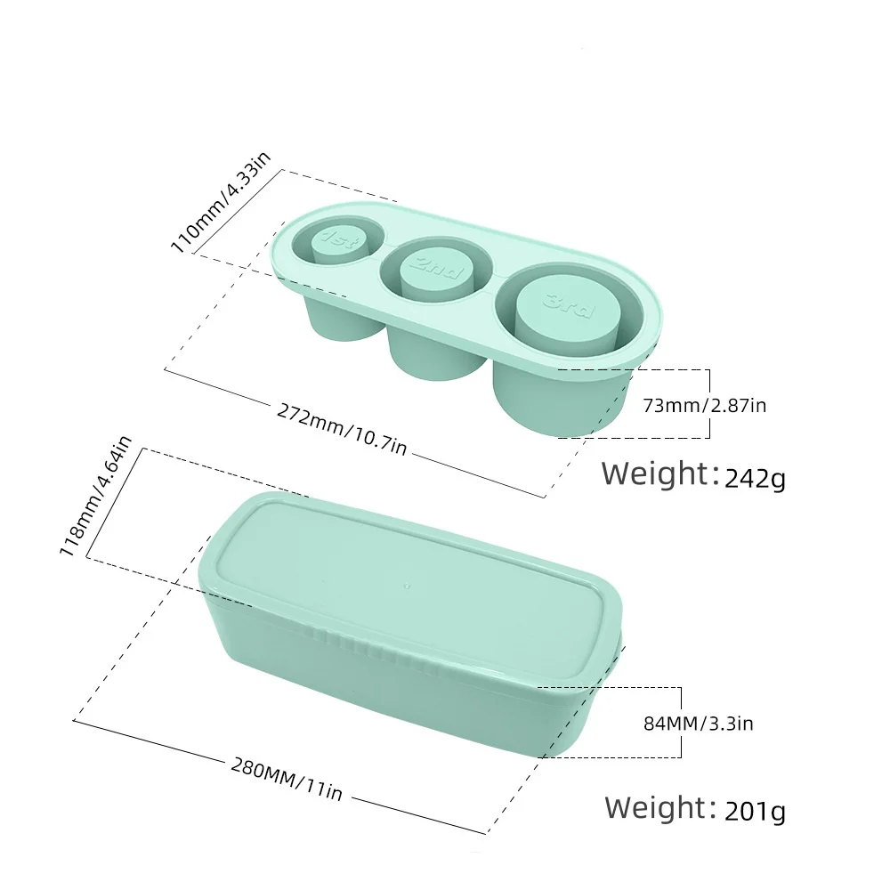 Ice Cube Ice Storage Box,Food Grade Silicone Ice Cube Ice Making Mold ...