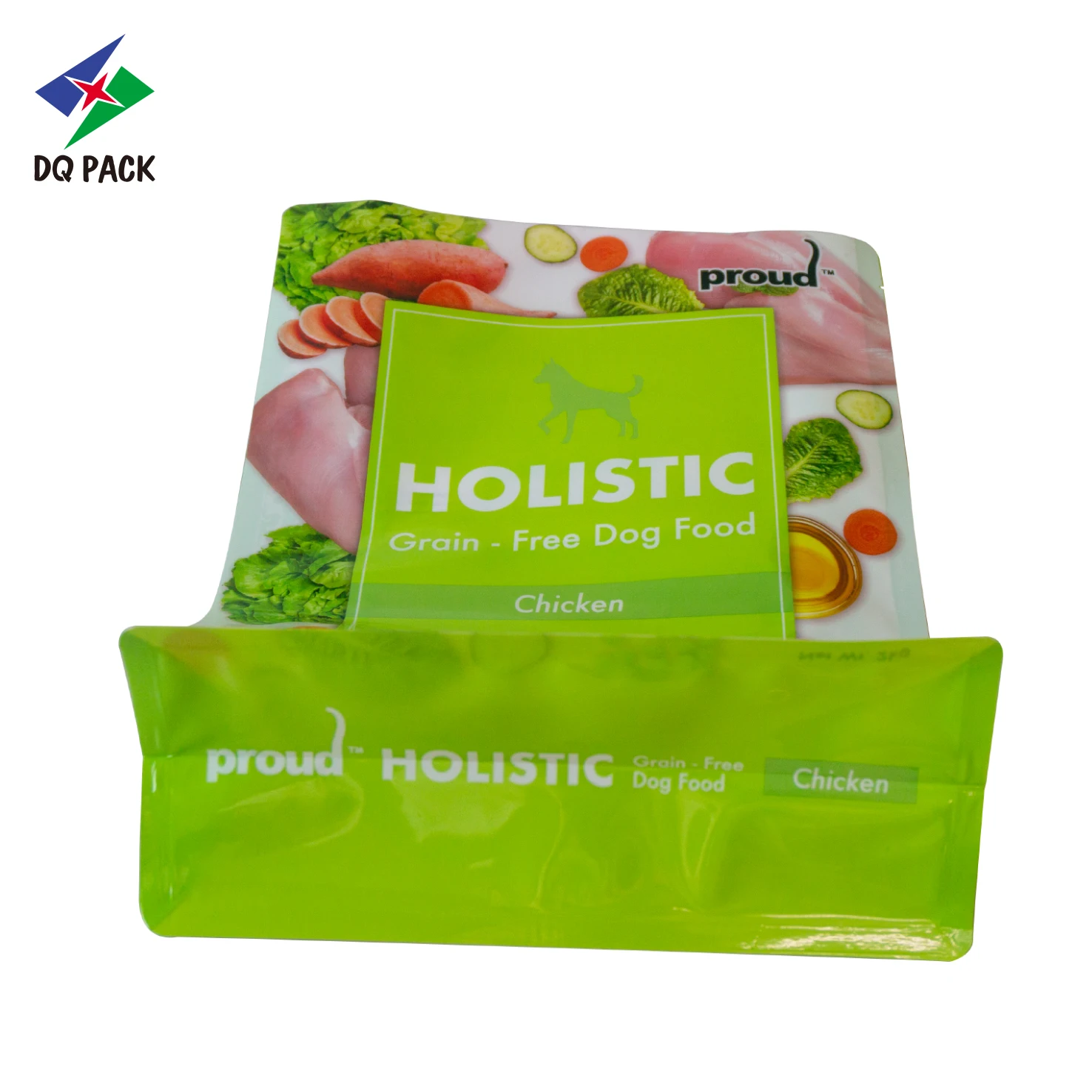 stand up eight 8 side seal zipper food   pouch plastic square flat bottom bags flexible food packaging printing