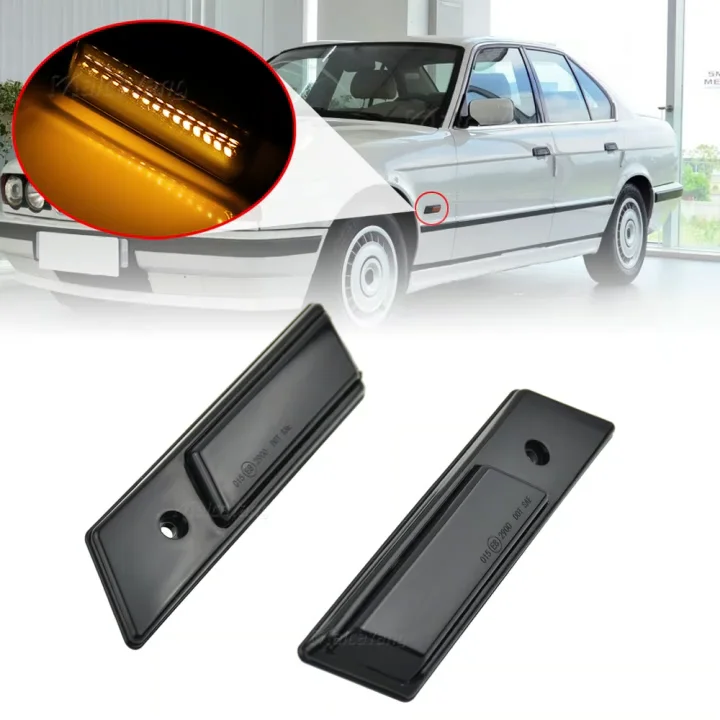NMSGS0 Replaceable Dynamic LED Indicator Side Marker Signal Accessories Suitable for BMW E30 M3 E32 E34 1991-1996 Perfect Matching Parts 