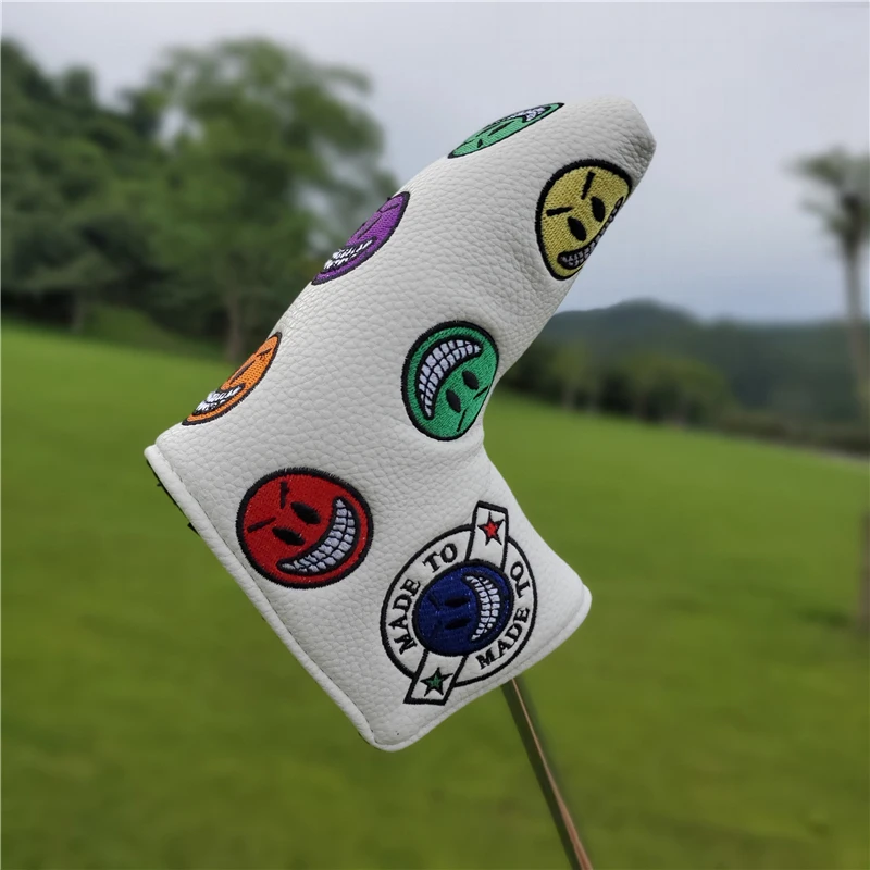 Custom Design Pu Leather Embroidery Logo Golf Headcover Golf Putter