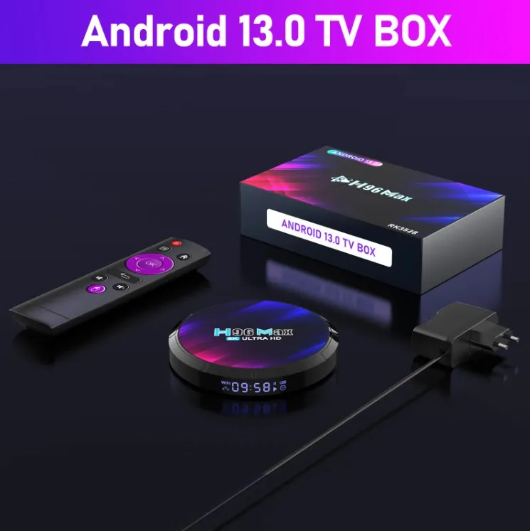 New Model Smart Box H96 Max X4 Quad Core Android 11.0 Media Player Amlogic S905x4 H96 Dual Wifi