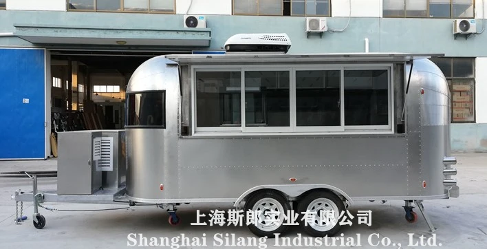 airstream food trucks food cart for pizza/crepe/hot dog snackmachines Germany/France/UK standard food trailer factory