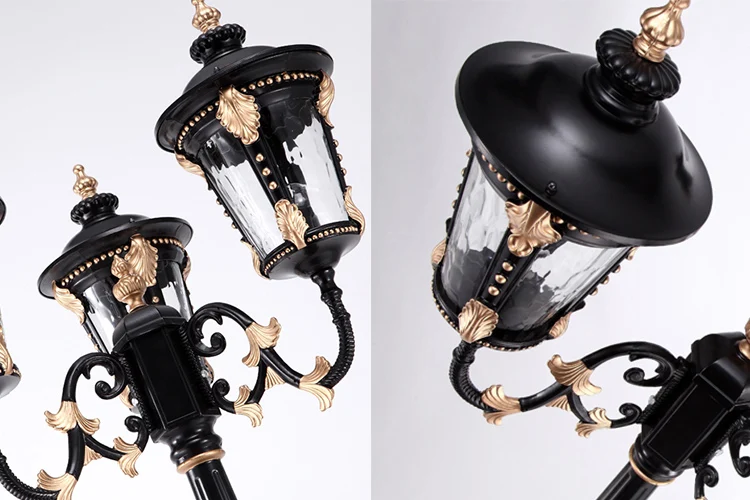 Factory European Style 2M 3M aluminum yard street garden pole light