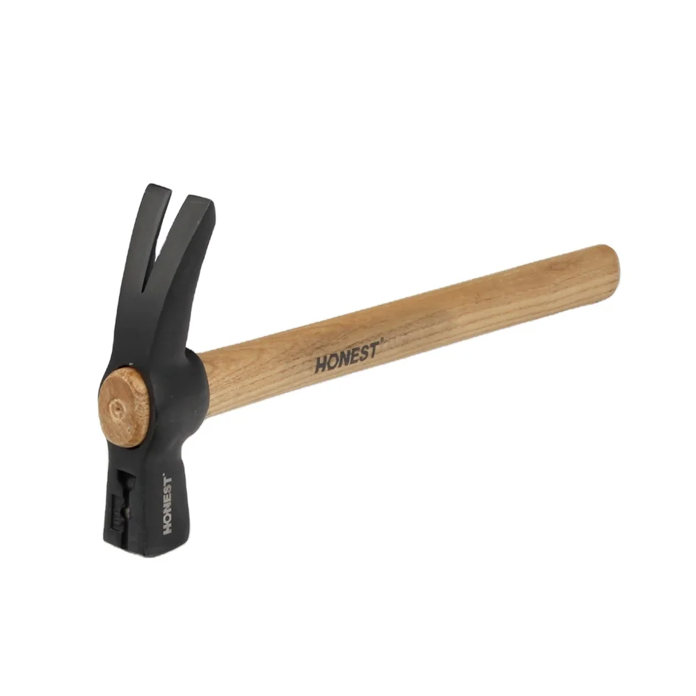 Professional Multifunctional 700g French Type Claw Hammer With Steel Head Hardwood
