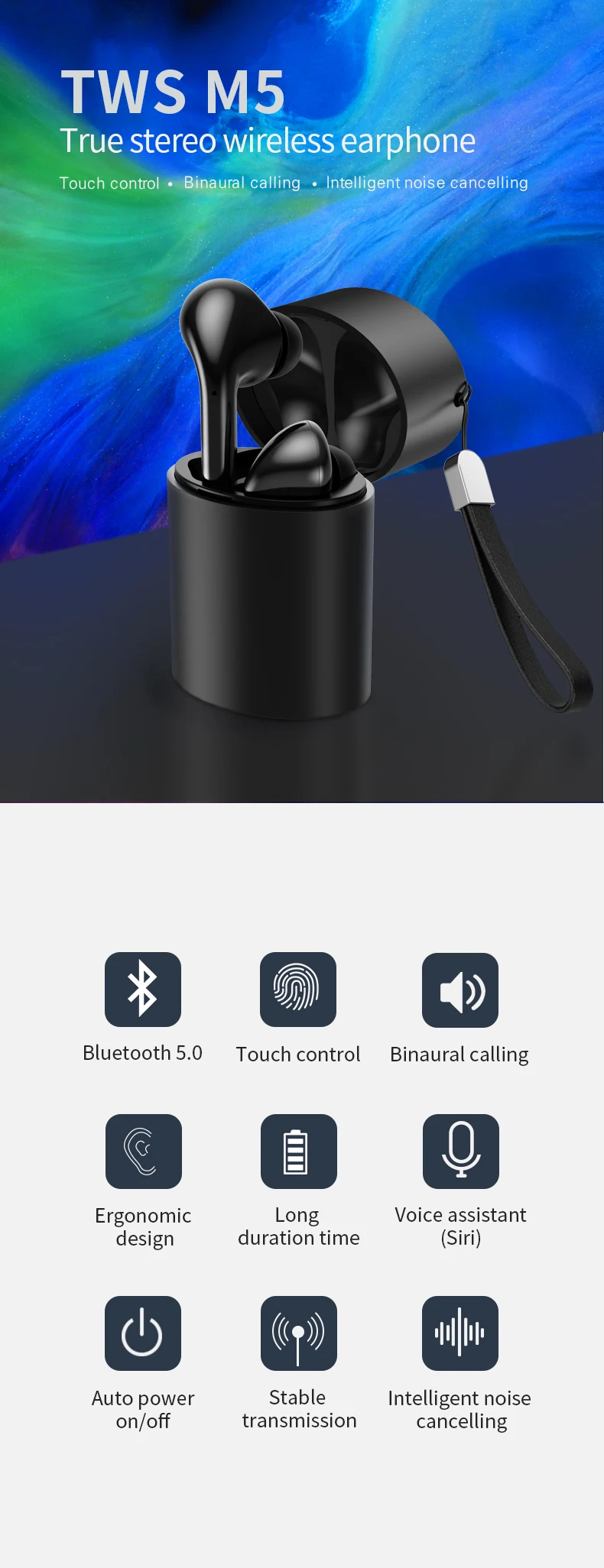 2019 mini TWS stereo Hands Free Wireless Headphone Bluetooth Microphone Headset