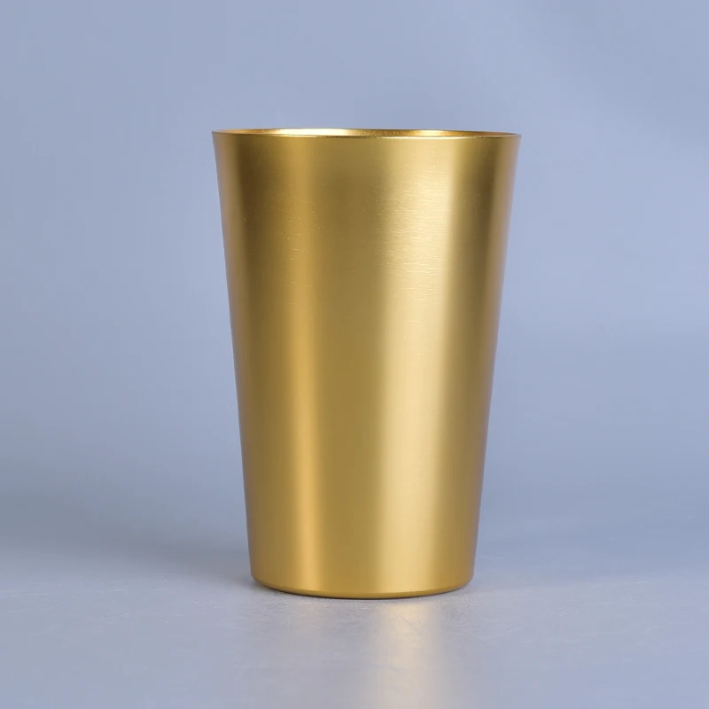 Decorative Gold Candle Holder Metal Material