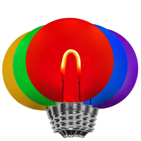 Edison Style Globe G45 G50 G40 LED curved Filament Light Bulbs Translucent  with E12 Candelabra Base