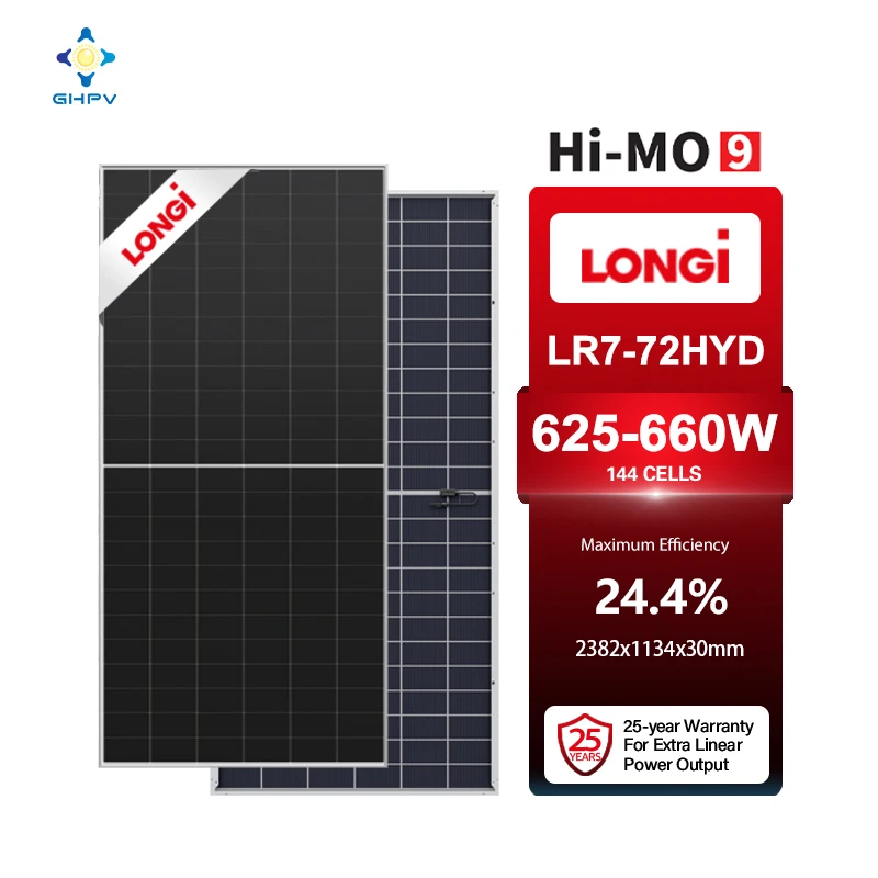 Longi Hi Mo 9 Bifacial Solar Panel 660W - High Efficiency Solar