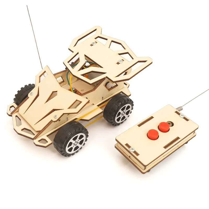 Remote Control Car Educational Toy Wooden Cars Circuit Science Robotics