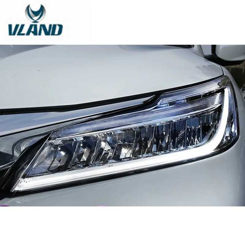 VLAND manufacturer for car head light for Accord 2013-2017 LED head light plug and play with sequeantial indicator