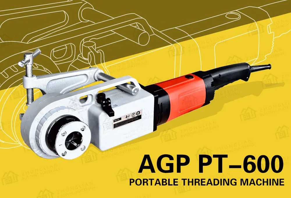 Portable electric steel gi pipe threader machine