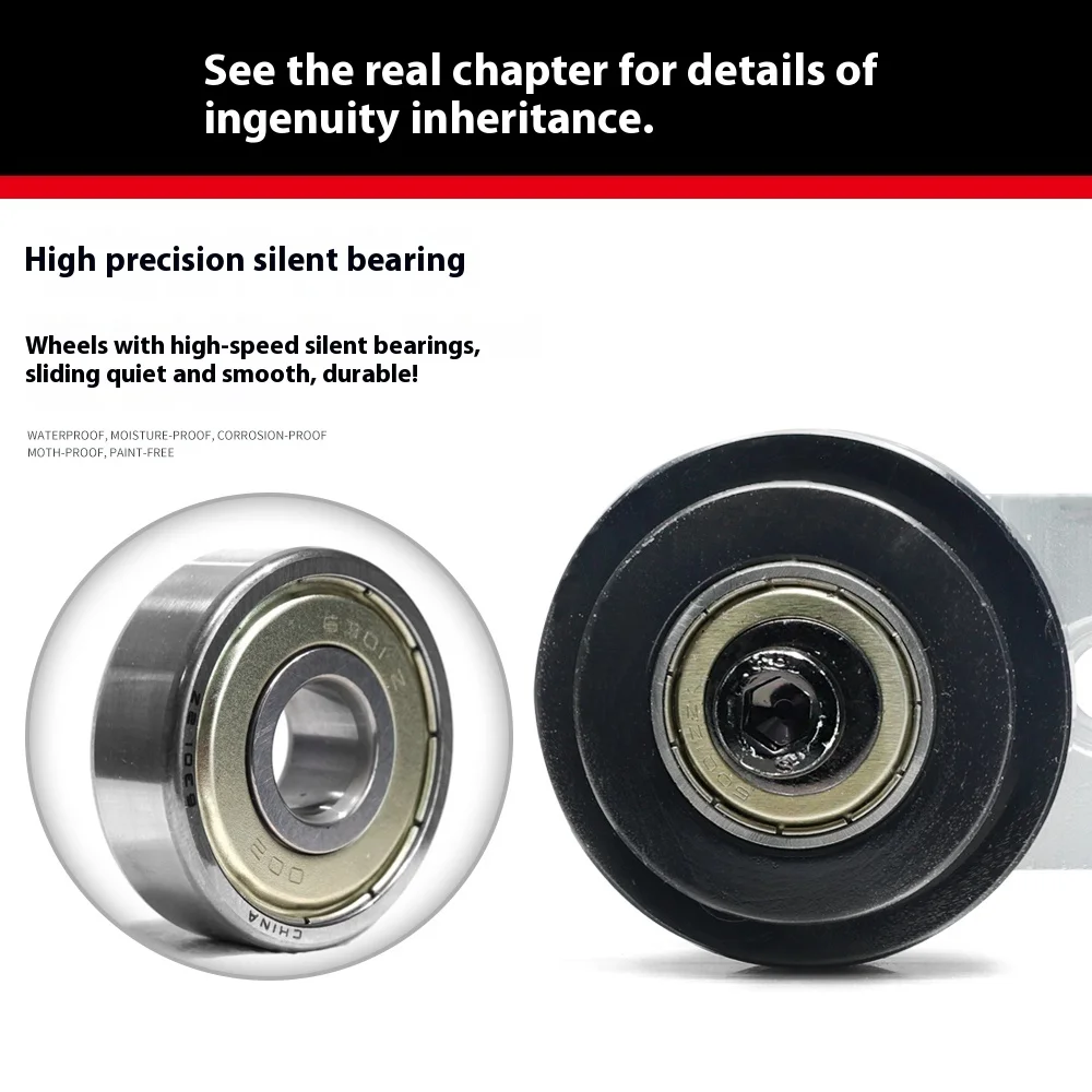 3D Printer Equipment Aluminum Frame Guide Rail Pulley Mobile Guide Wheel Accessory Bearing Pulley Assembly with Carton Packing factory