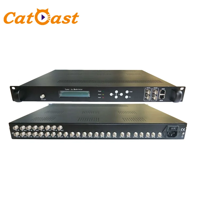 Catv Modulator 16 Dvbs2 Fta Tuner To 8 Dvbt Isdbt Dvbc Atsc Rf