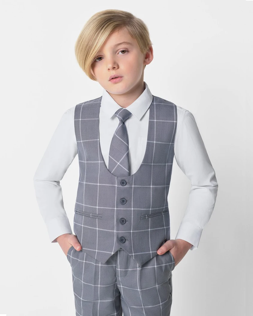 Baby Babies Childrens Boys 4 Four Piece Suit Set Waistcoat Page Boy Smart Formal 