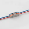 Color button lever connector Quick connect terminal PCT-2-2 two in two out 32A lamp bulb fast electronical wire connector SPL-2