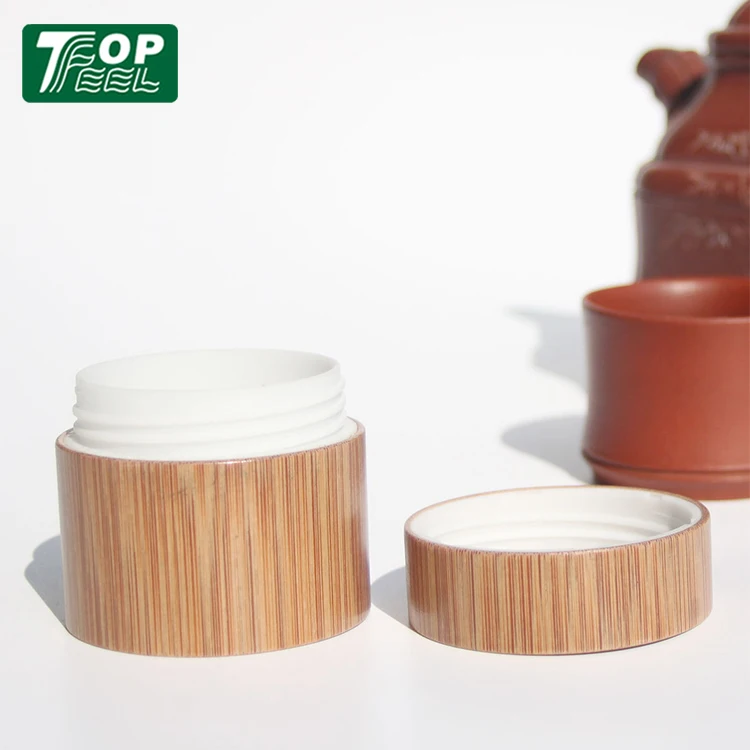 Wholesale 3g 5g 10g 15g 20g 30g 50g Bamboo Wooden Cosmetic Packaging Container Cream Jar With PP Inner