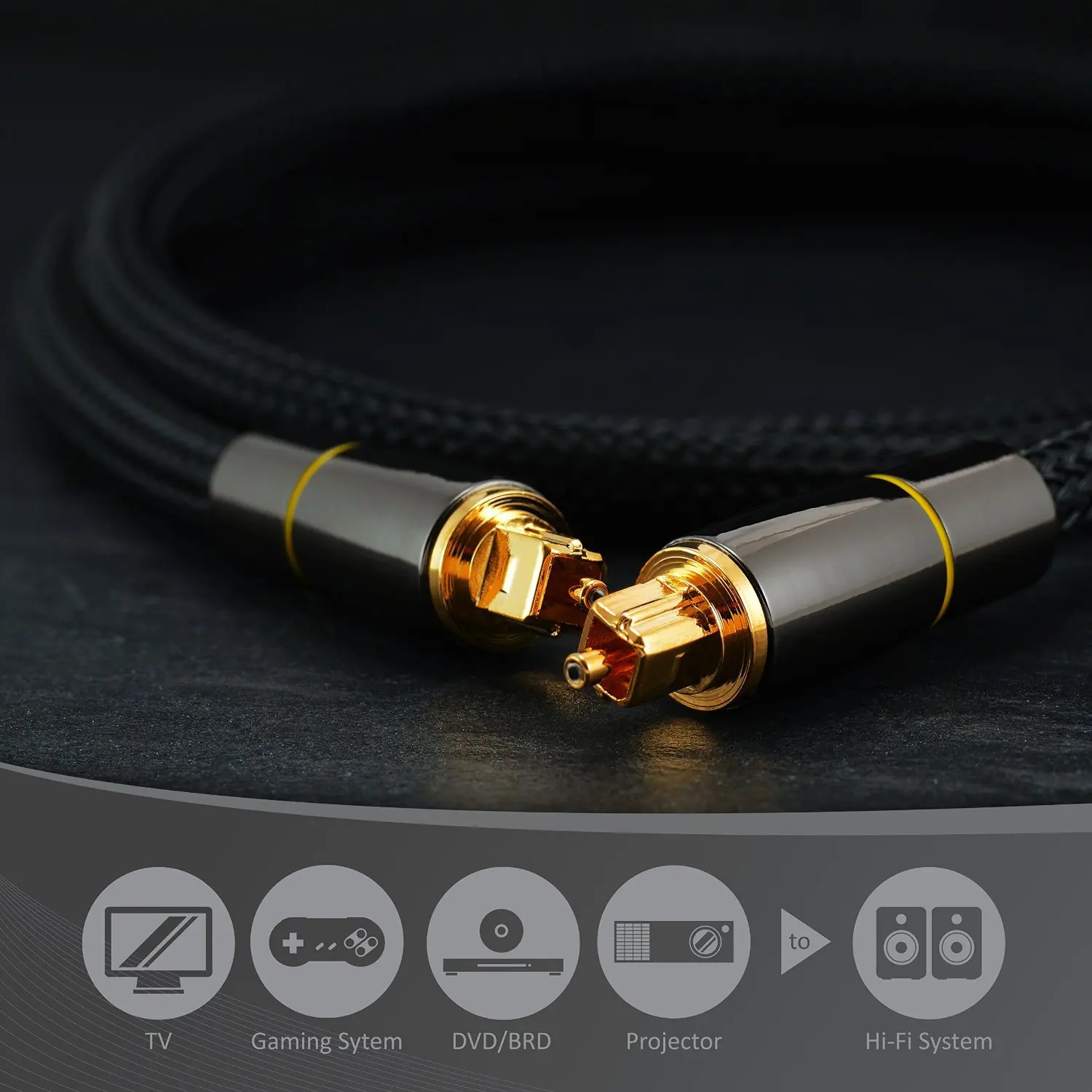 Manufacturer's direct digital optical fiber audio line SPDIF output line 5.1 channel power amplifier audio fiber connection line - ANKUX.COM