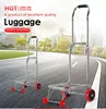 Cart With Four Wheels Foldable Compact Multi Purpose Luggage Trolley Cart with Steel