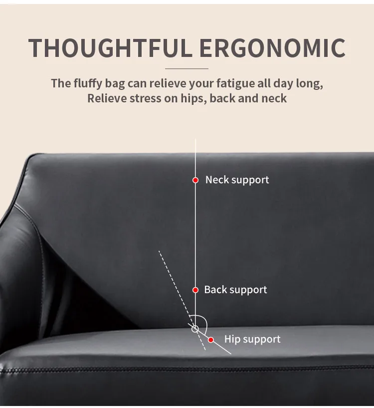 Pengpai Fashion Office Furniture Leather Small Modern Set Designs Modular Sofa