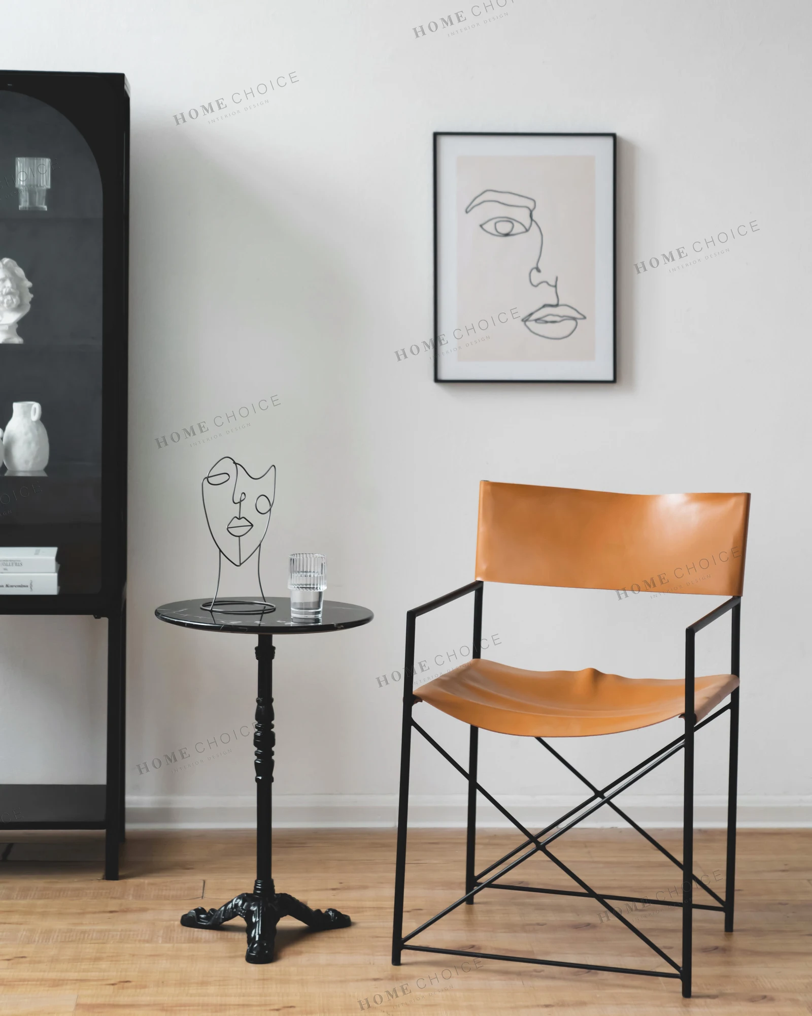 2020 New nordic interior black metal iron table deco face flower leaf minimalist deco craft for home