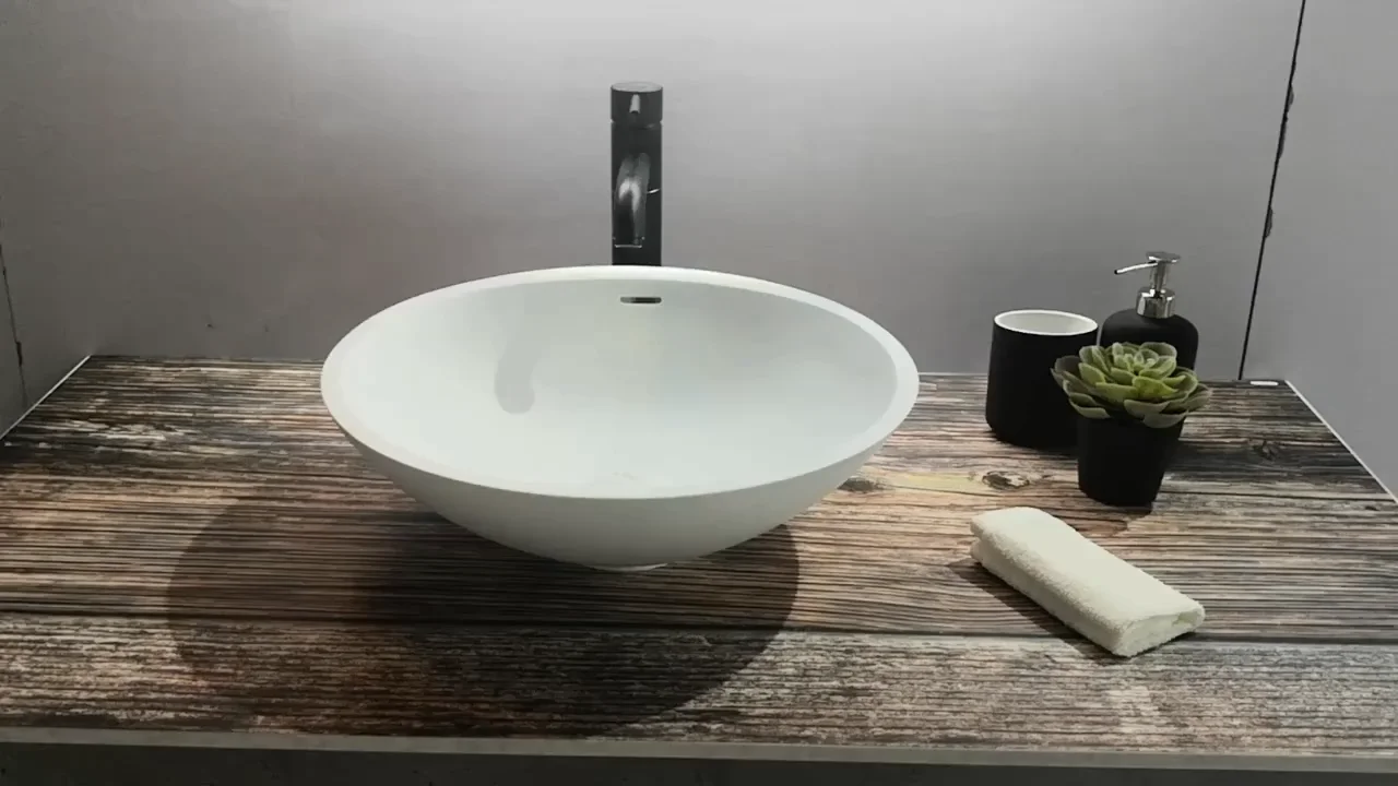 Surface Bathroom Hand Washing Sink Round Vessel Sink Table Top Wash