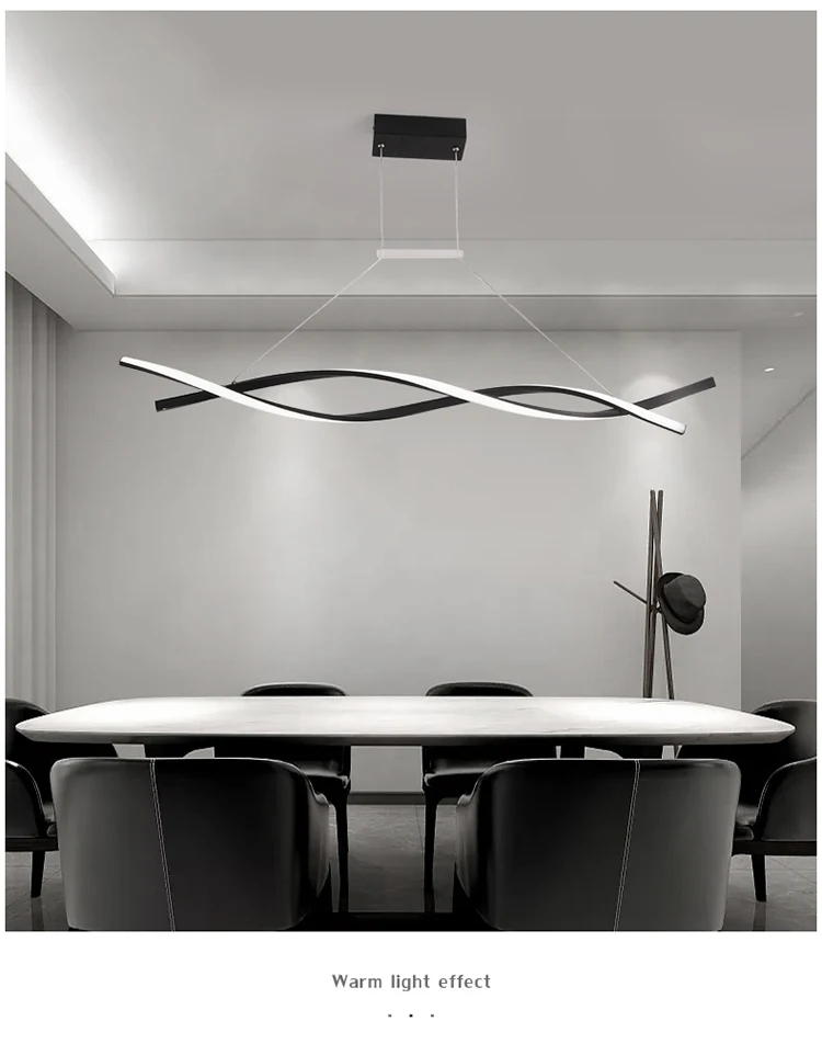 Creative LED  light for office dinner indoor chandelier led lamps wave nordic lighting lamp pendant lighting chandelier modern