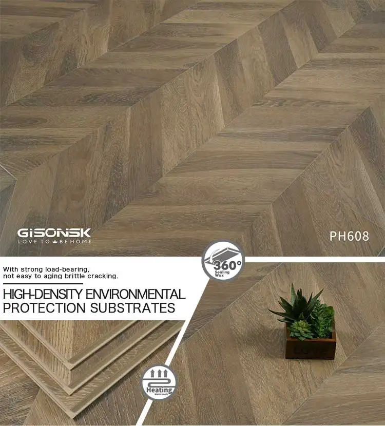 Luxury Herringbone Flooring With Laminate Technics