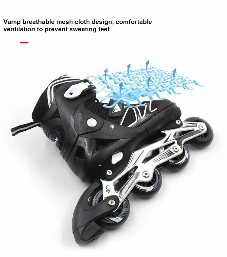 Fixed Size Ice Hockey Skating Shoes/adjustable 4 Wheel Custom Quad