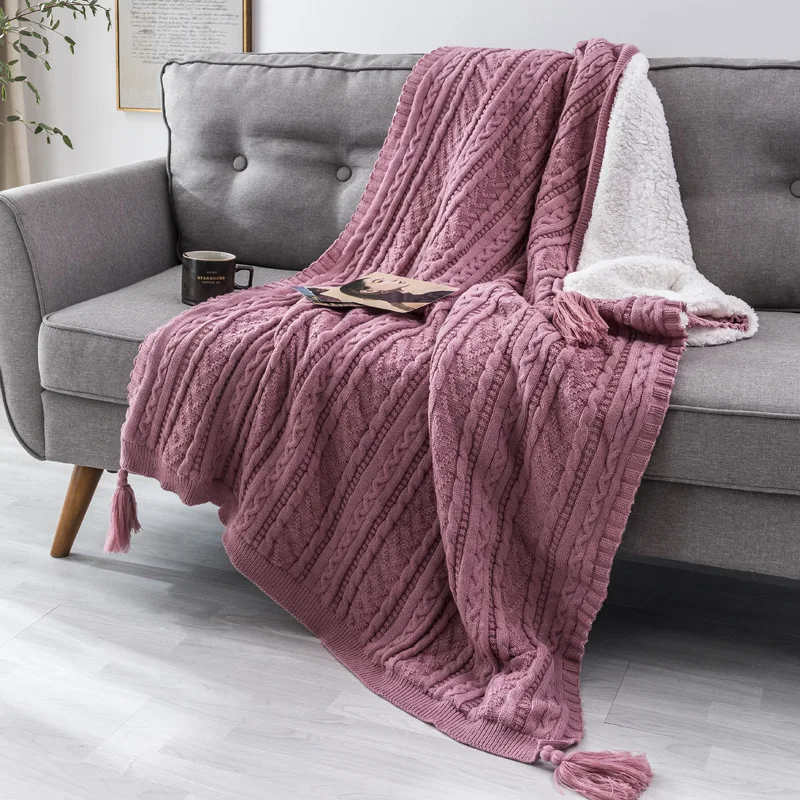 Decorative Soft Luxury Throw Blankets Textured For Sofa Couch Decor