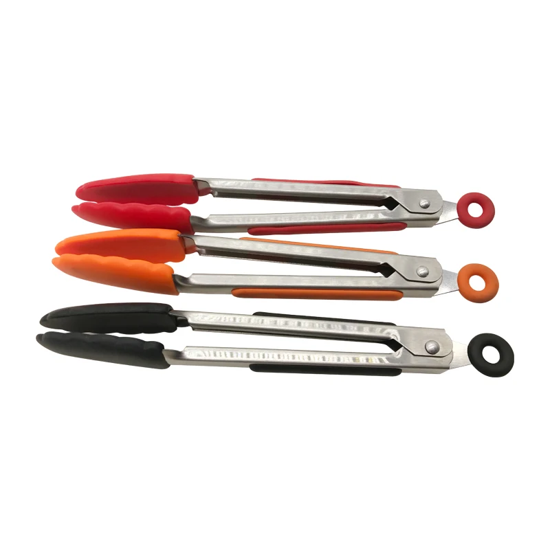 Benhaida 9" Nonstick Silicone Food Tongs Ecofriendly Kitchen Utensil