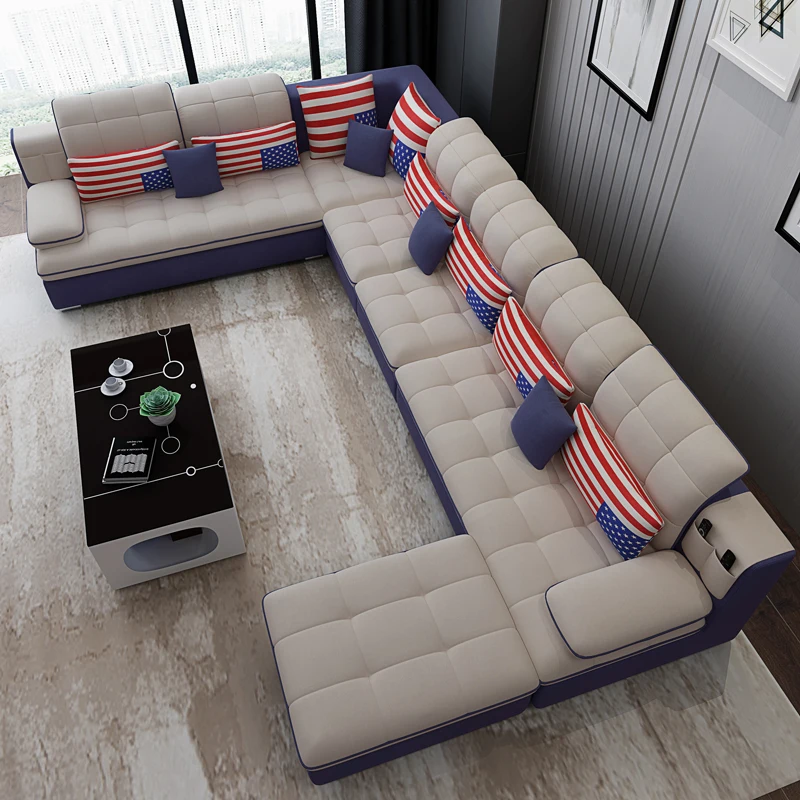 modern European style living room fabric sofa