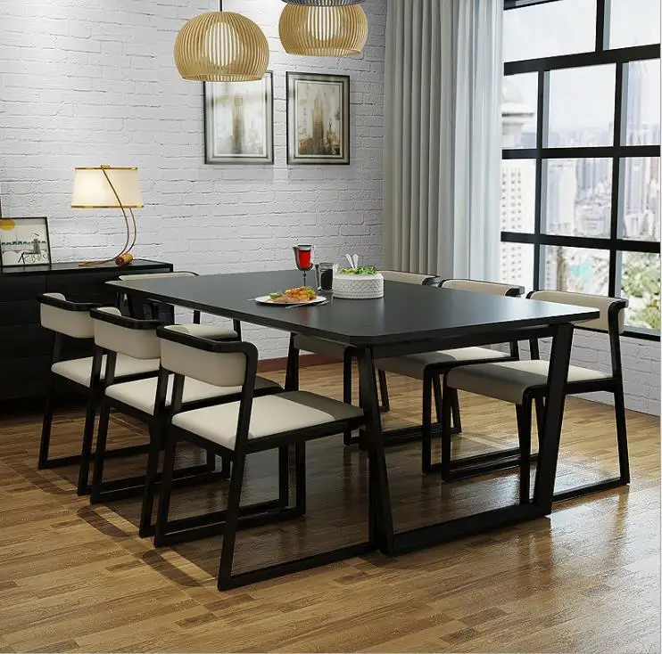 6 chairs living room solid wood square elegant wooden dinning table