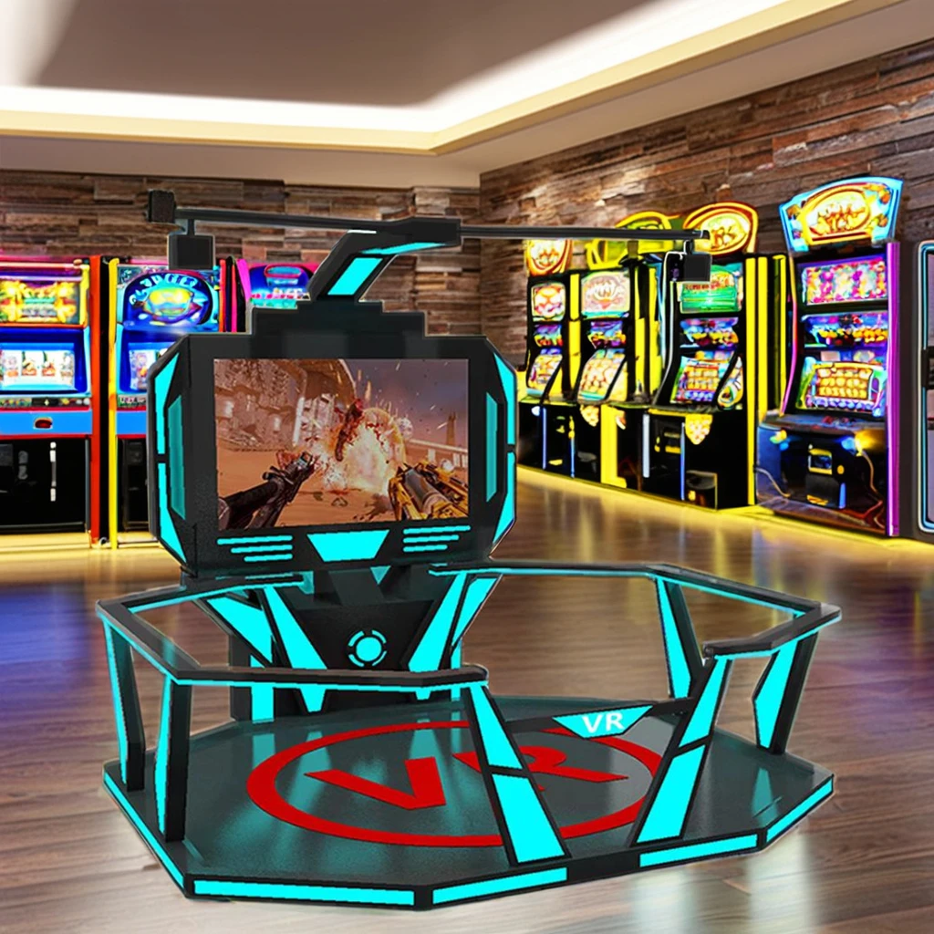 VR Battle Interactive Platform VR Online Simulation Equipment  VR Simulator Classic Black Octagonal Platform Indoor details