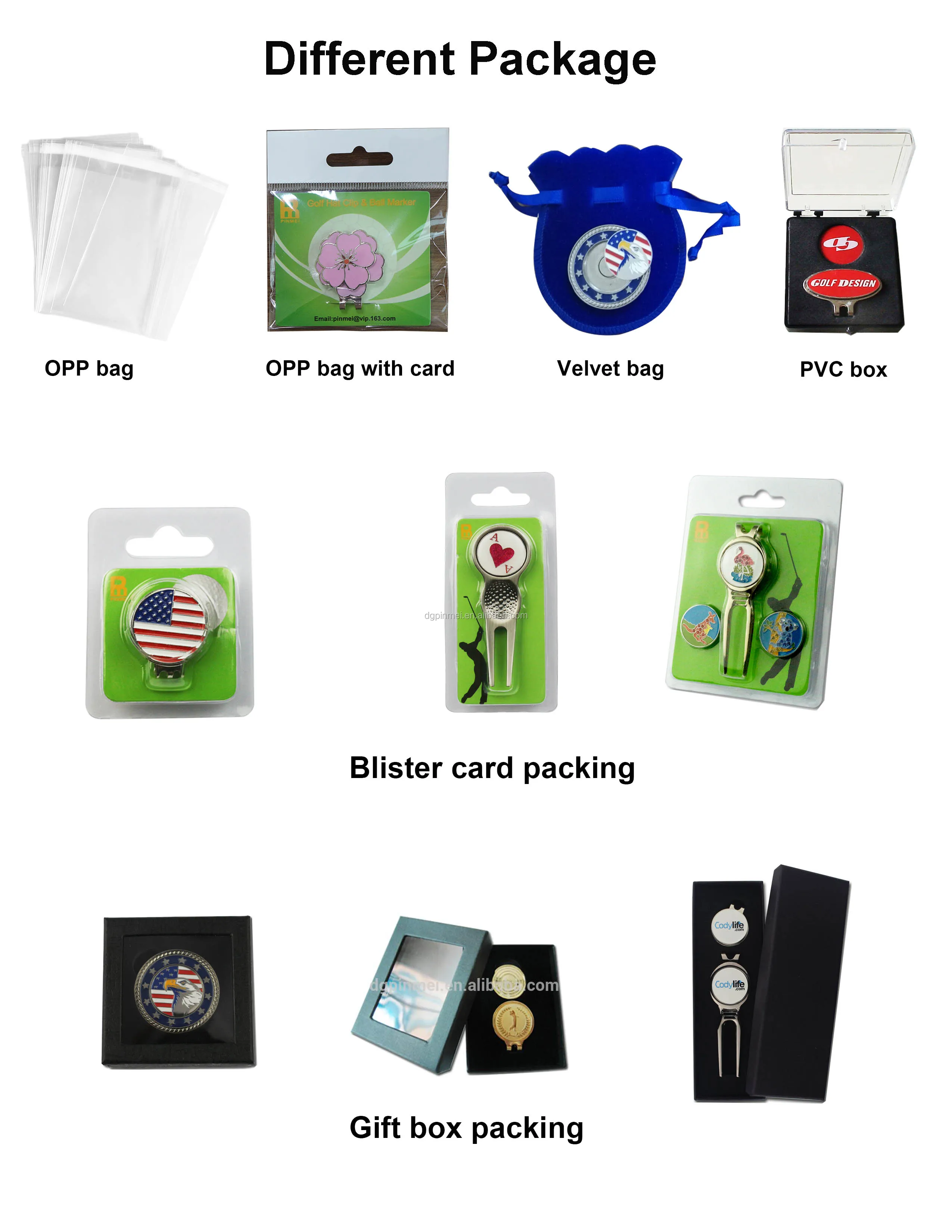 Wholesale Unique Golf Ball Markers Golf Ball Marker Metal Golf