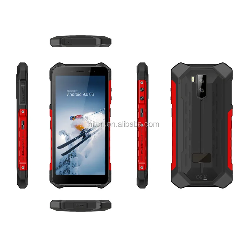 Factory Wholesale HiDON 4G rugged smart phone 5.5 inch IP68 waterproof phone Android 9.0 3+32G industrial mobile phone