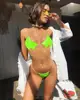Sexy Five-pointed Star Bikini Explosions Transparent Strpae Swimsuit Ladies Split G-string Bathing Suit
