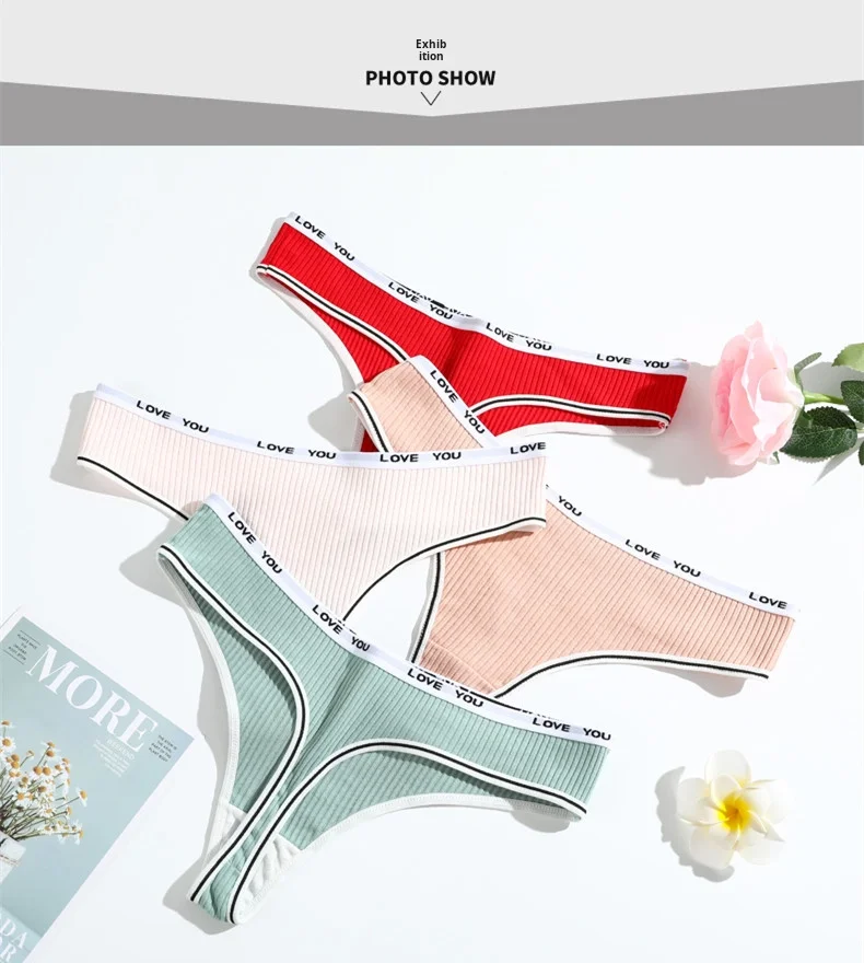 New Arrival Cotton Women's Thong Breathable and Antibacterial Ladies Panties Women's Underwear Custom OEM Supplier